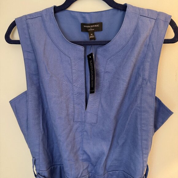 NWT Banana Republic Linen Blend Midi Shift Dress - Picture 4 of 5